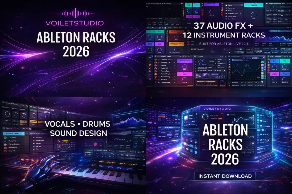 VR Ableton Racks 2026 | 37 Audio Effect Racks + 12 Instrument Racks for Ableton Live 12