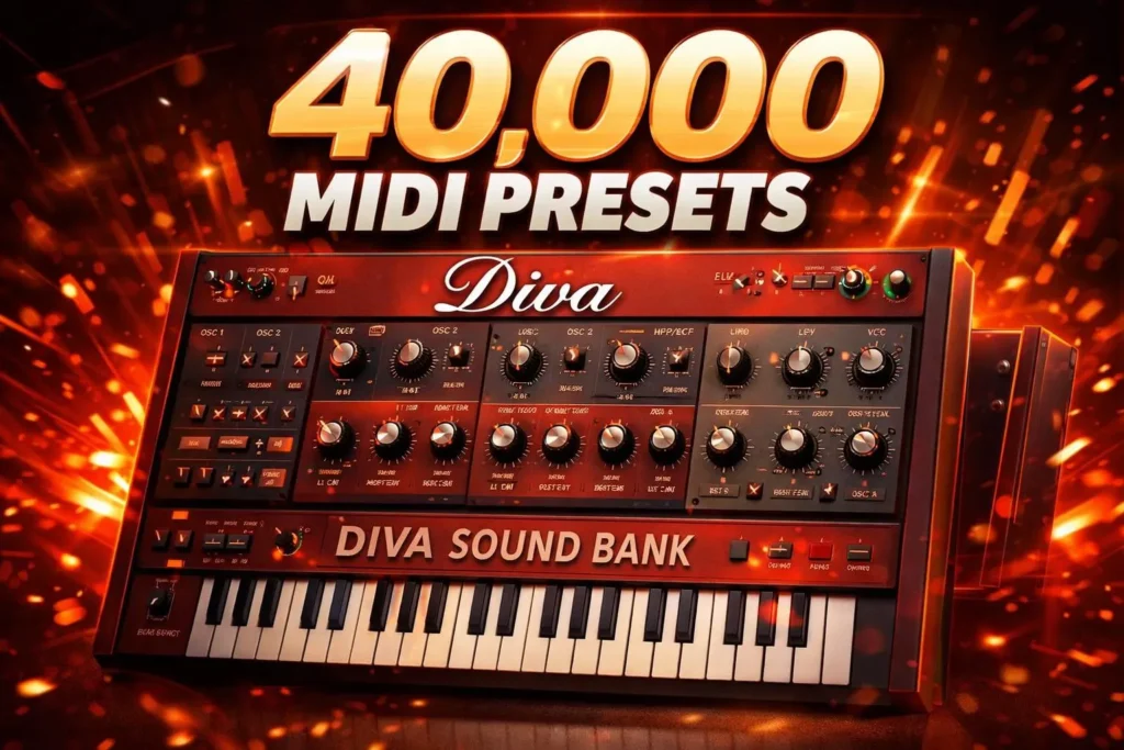 40,000+ Diva Presets Bundle | Diva VST Preset Pack + MIDI Files + PDF Guide | Synth Presets for Music Producers