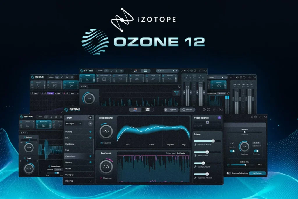 iZotope Ozone 12 Advanced & 1000 Presets For mixing and mastering all genre , pop,edm,rock,rnb,trap ...